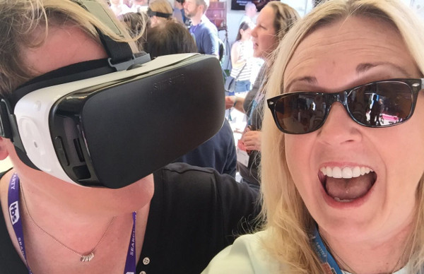 Tamara experiencing VR at SXSW